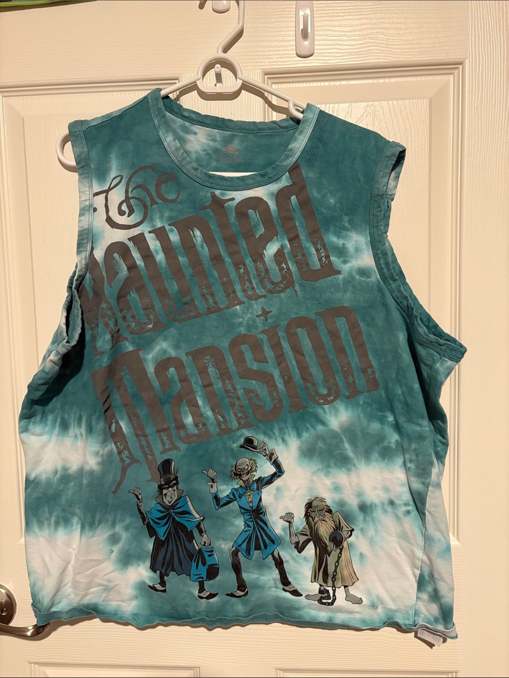 Disney Teal Tie-Dye Haunted Mansion Muscle Tee